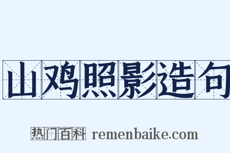 山鸡照影造句是什么意思的图片